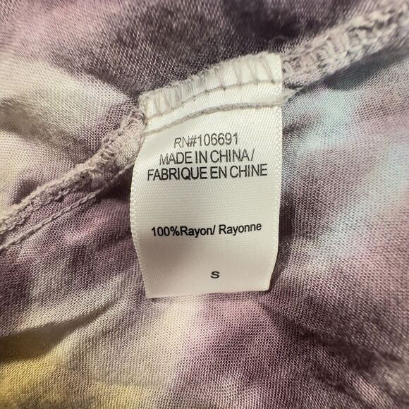 Young Fabulous & Broke Luelle Maxi Dress Sz S Tie Dye Starburst Wrap Asym Beachy - Picture 15 of 16